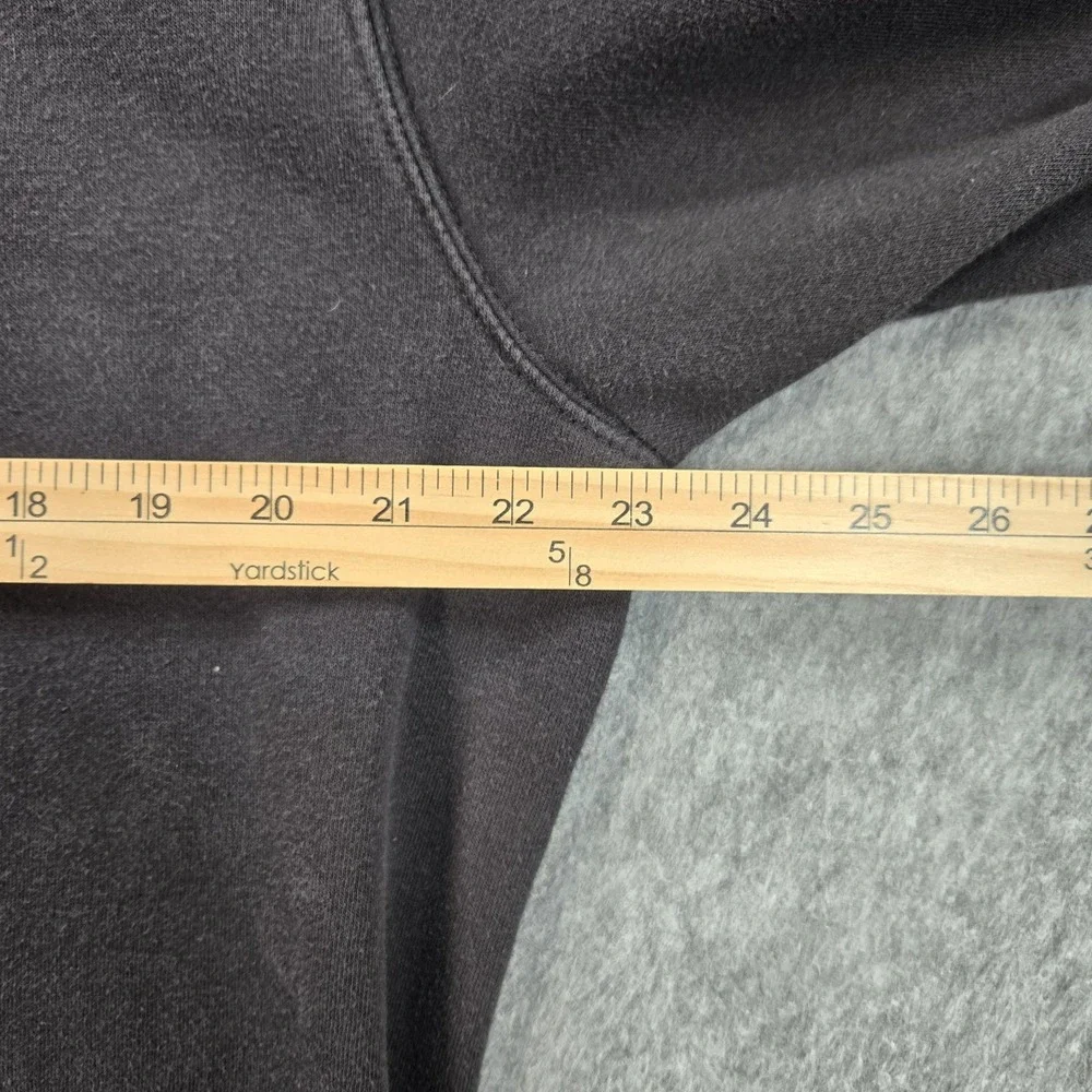 The North Face Hoodie Mens Large Black Logo Pullover Fleece Kangaroo‎ Pocket
